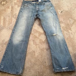 Vintage Levi’s 527 BootCut  Jean’s Distressed, 100% Cotton Size 32